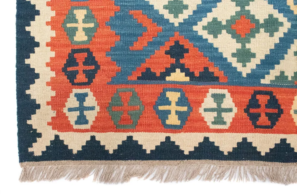 Kelimteppe - Orientalsk - 200 x 155 cm - blå