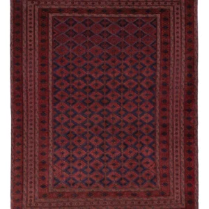 Kelimteppe - Orientalsk - 200 x 156 cm - mørk rød