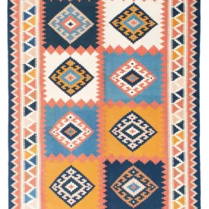 Kelimteppe - Orientalsk - 200 x 159 cm - blå