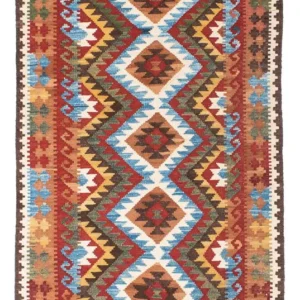 Kelimteppe - Orientalsk - 201 x 102 cm - flerfarget