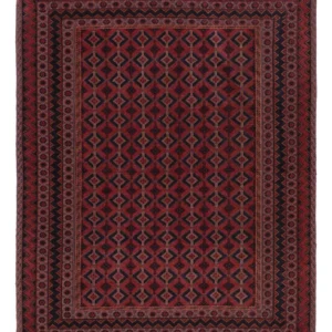 Kelimteppe - Orientalsk - 201 x 161 cm - mørk rød