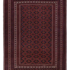 Kelimteppe - Orientalsk - 202 x 152 cm - mørk rød