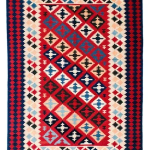 Kelimteppe - Orientalsk - 202 x 153 cm - rød