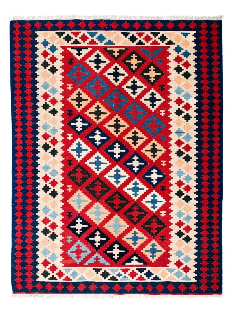 Kelimteppe - Orientalsk - 202 x 153 cm - rød