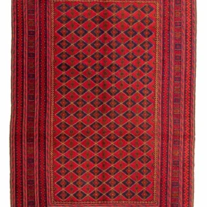 Kelimteppe - Orientalsk - 202 x 153 cm - mørk rød