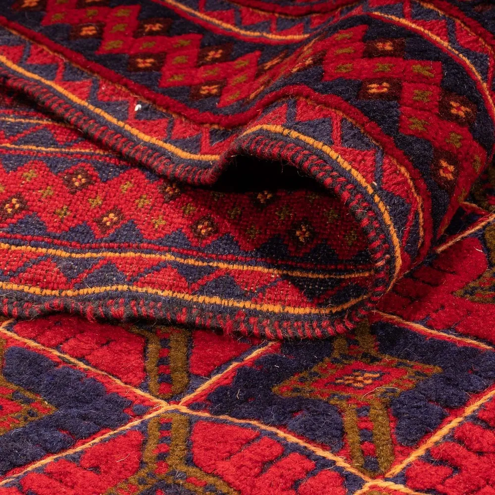 Kelimteppe - Orientalsk - 202 x 153 cm - mørk rød