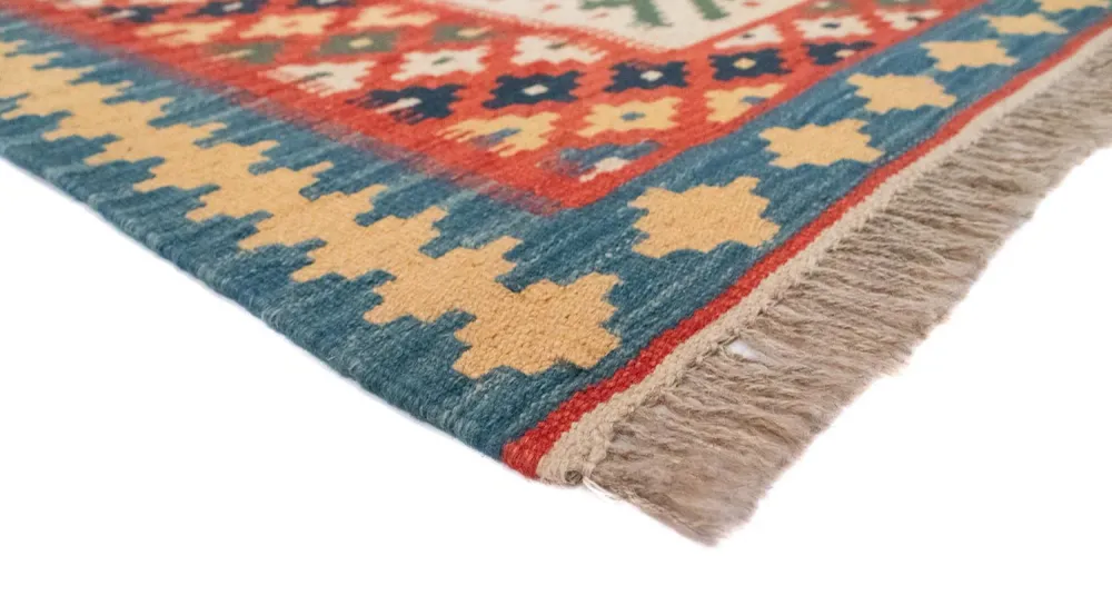 Kelimteppe - Orientalsk - 202 x 153 cm - oransje