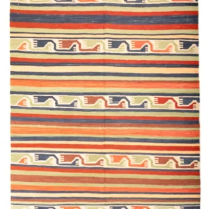 Kelimteppe - Orientalsk - 202 x 154 cm - flerfarget