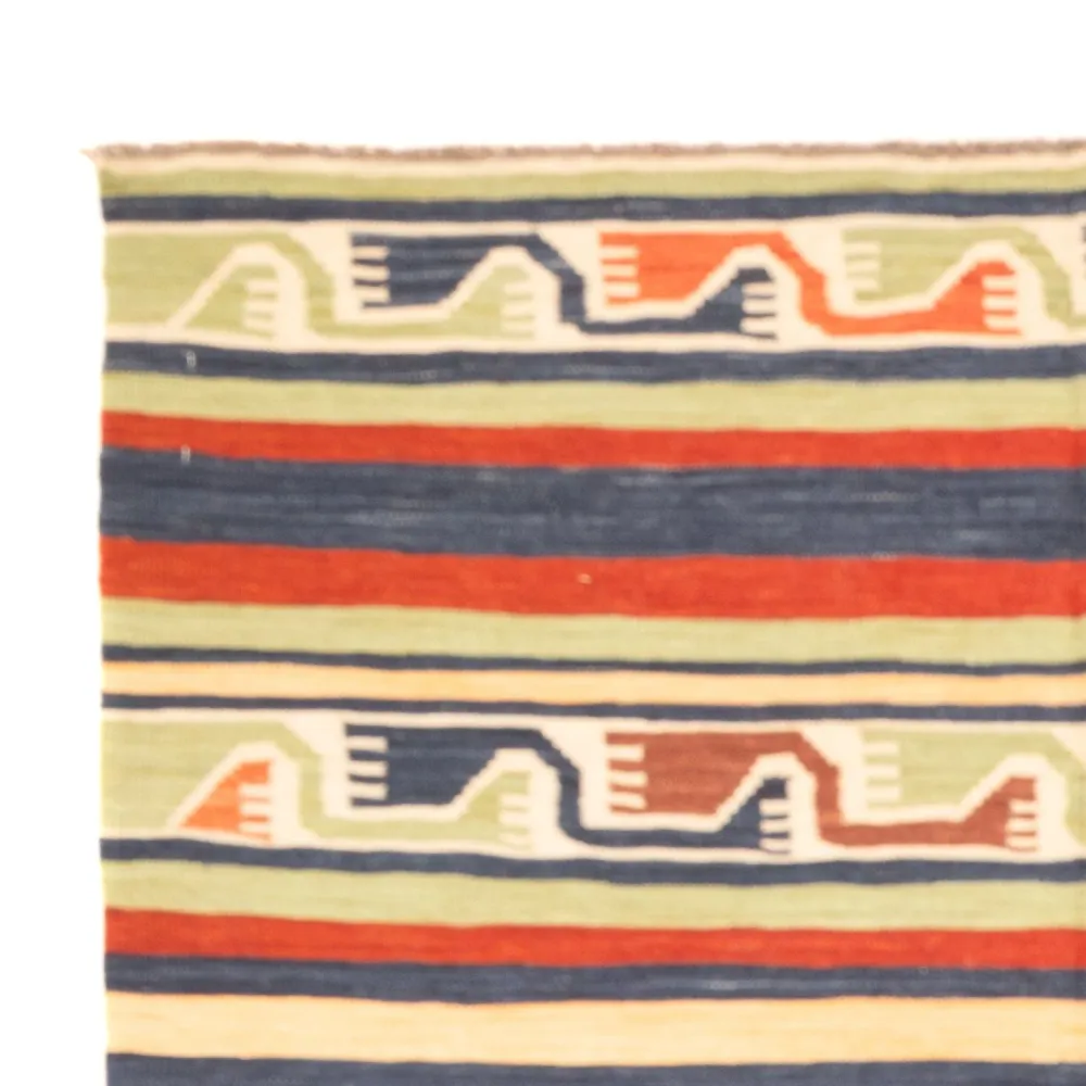 Kelimteppe - Orientalsk - 202 x 154 cm - flerfarget