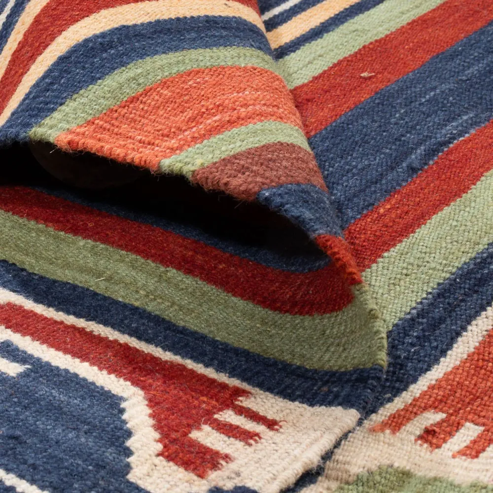 Kelimteppe - Orientalsk - 202 x 154 cm - flerfarget