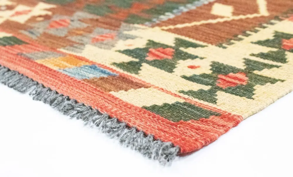 Kelimteppe - Orientalsk - 203 x 154 cm - oransje