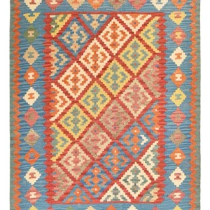 Kelimteppe - Orientalsk - 203 x 157 cm - flerfarget