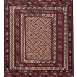 Kelimteppe - Orientalsk - 204 x 130 cm - flerfarget