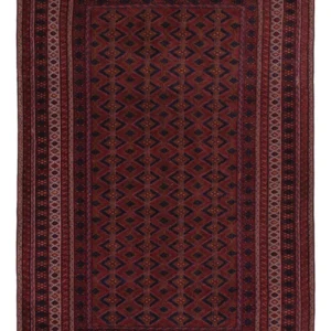 Kelimteppe - Orientalsk - 204 x 150 cm - mørk rød