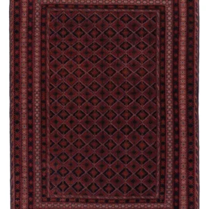 Kelimteppe - Orientalsk - 204 x 153 cm - mørk rød