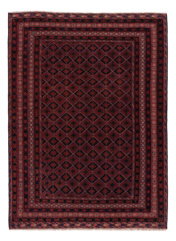 Kelimteppe - Orientalsk - 204 x 153 cm - mørk rød