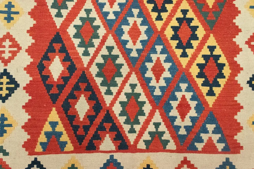 Kelimteppe - Orientalsk - 205 x 153 cm - oransje