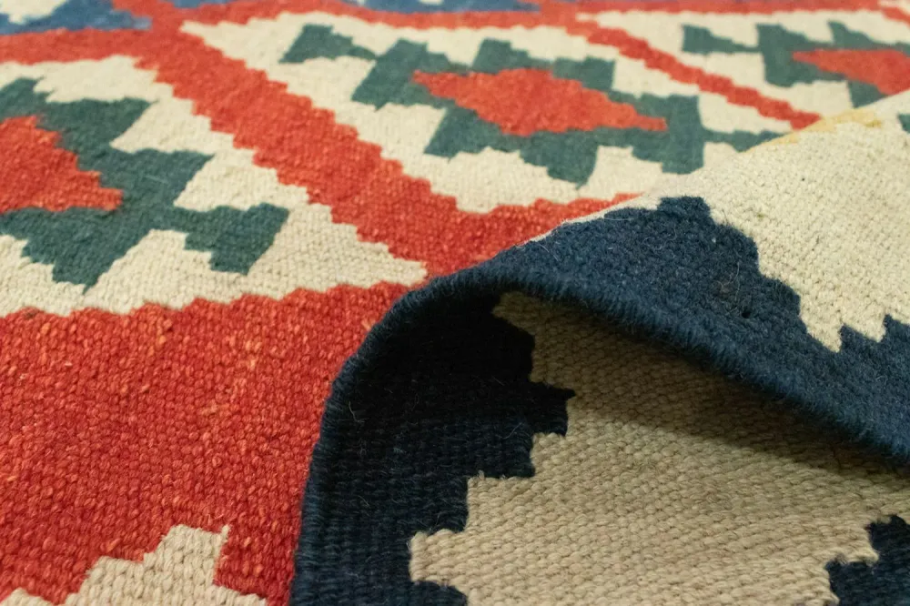 Kelimteppe - Orientalsk - 205 x 153 cm - oransje