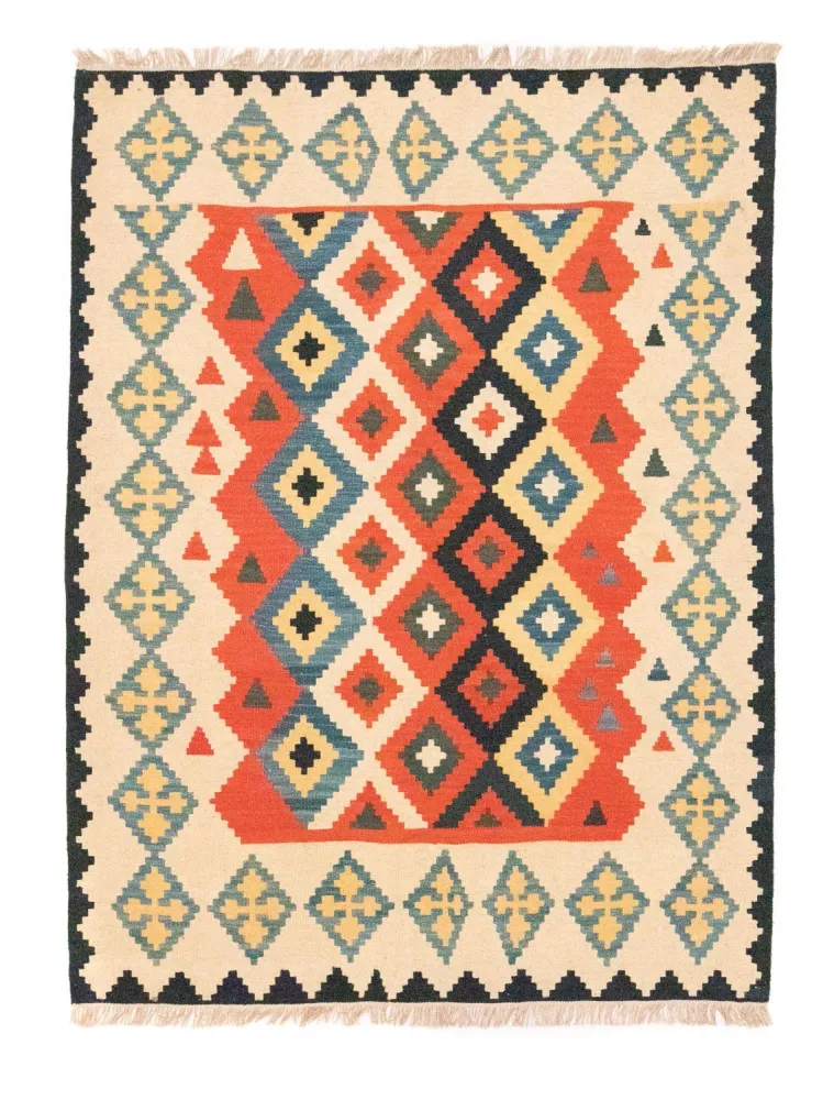 Kelimteppe - Orientalsk - 205 x 155 cm - oransje