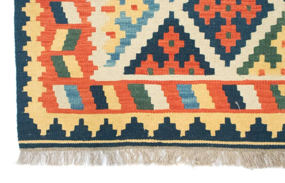 Kelimteppe - Orientalsk - 205 x 157 cm - oransje