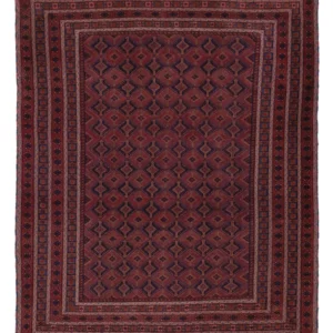 Kelimteppe - Orientalsk - 205 x 163 cm - mørk rød
