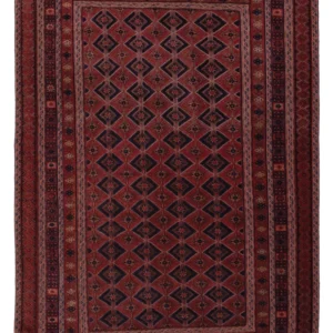 Kelimteppe - Orientalsk - 206 x 156 cm - mørk rød