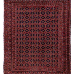 Kelimteppe - Orientalsk - 206 x 160 cm - mørk rød