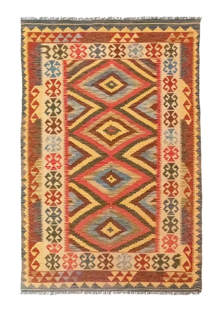 Kelimteppe - Orientalsk - 207 x 139 cm - flerfarget