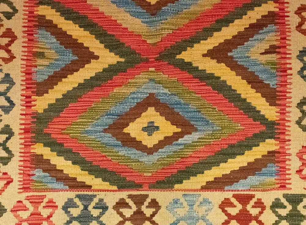 Kelimteppe - Orientalsk - 207 x 139 cm - flerfarget