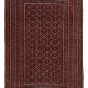 Kelimteppe - Orientalsk - 207 x 140 cm - mørk rød