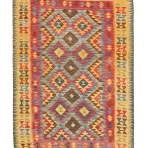 Kelimteppe - Orientalsk - 208 x 152 cm - gul