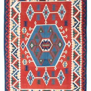 Kelimteppe - Orientalsk - 208 x 160 cm - rød