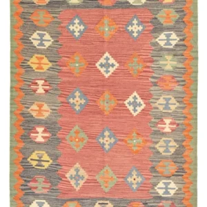 Kelimteppe - Orientalsk - 209 x 151 cm - flerfarget