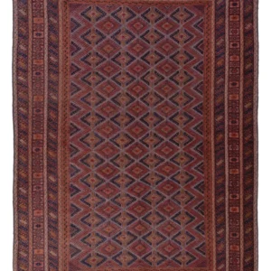 Kelimteppe - Orientalsk - 210 x 148 cm - mørk rød