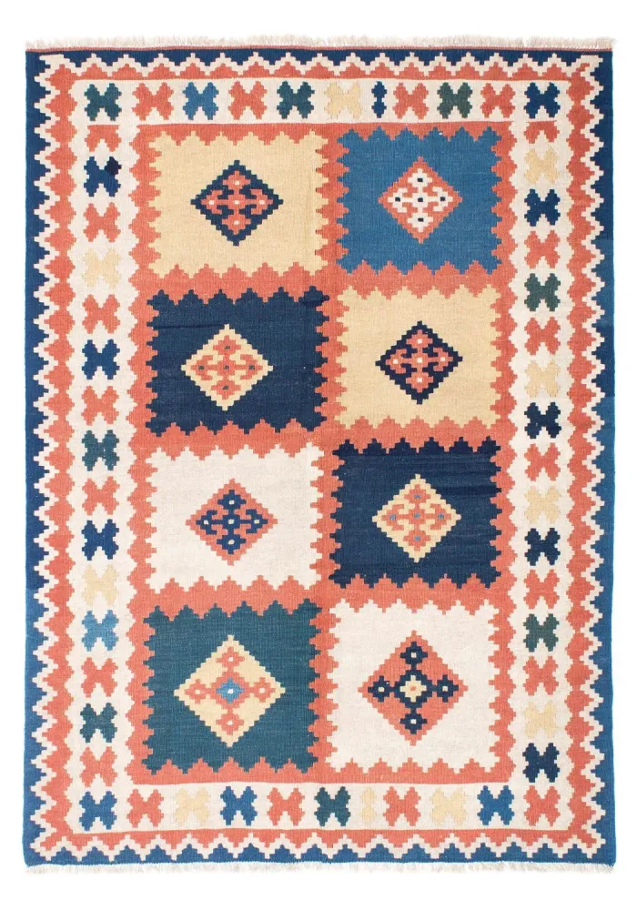 Kelimteppe - Orientalsk - 212 x 155 cm - blå