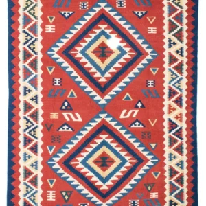 Kelimteppe - Orientalsk - 213 x 160 cm - rød