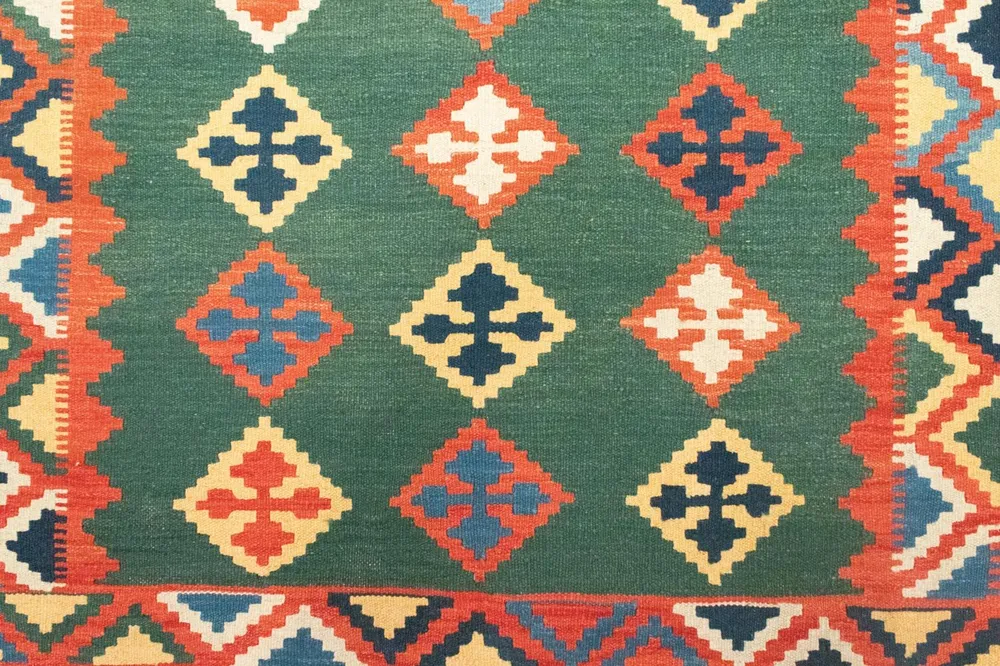 Kelimteppe - Orientalsk - 217 x 148 cm - grønn