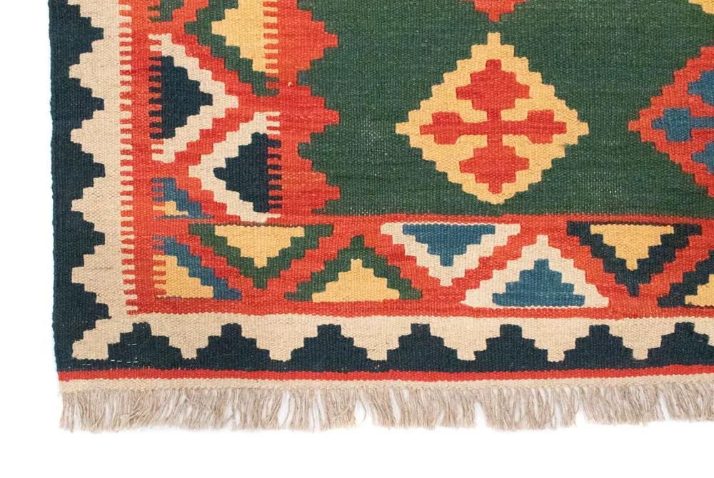 Kelimteppe - Orientalsk - 217 x 148 cm - grønn