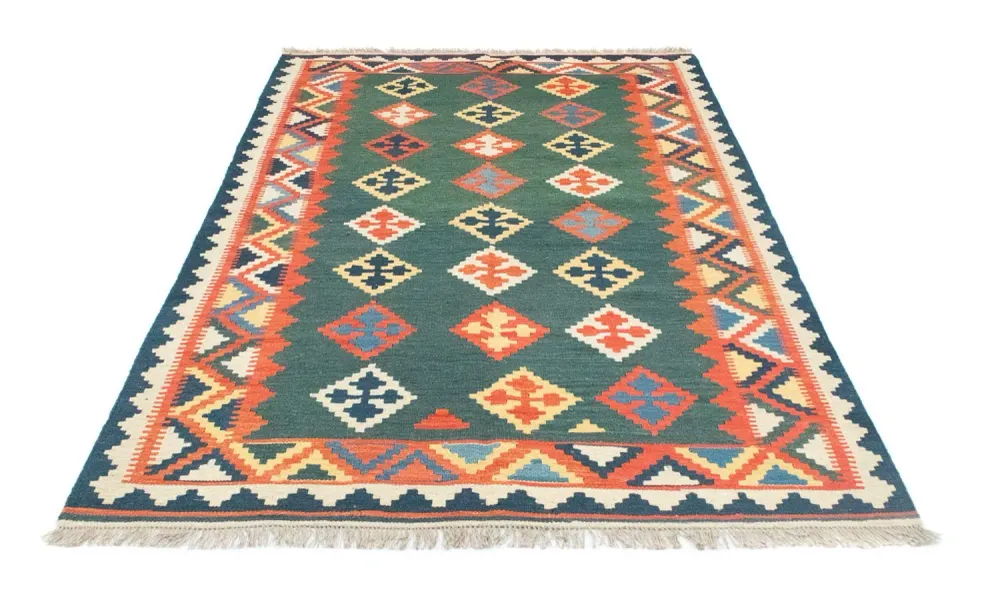 Kelimteppe - Orientalsk - 217 x 148 cm - grønn
