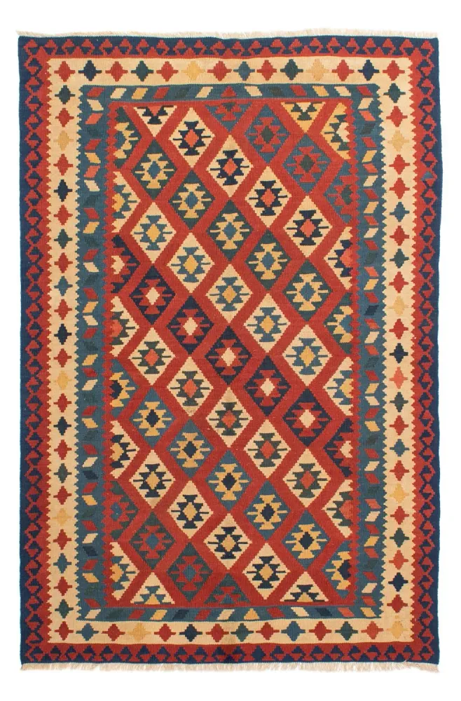 Kelimteppe - Orientalsk - 221 x 152 cm - flerfarget