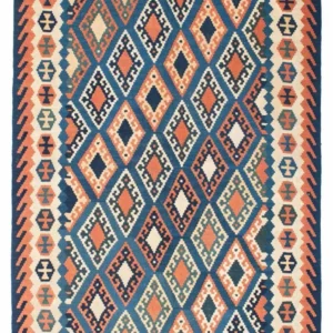 Kelimteppe - Orientalsk - 222 x 158 cm - blå