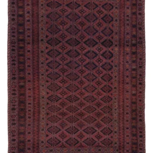 Kelimteppe - Orientalsk - 224 x 158 cm - mørk rød