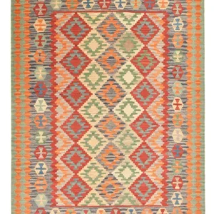 Kelimteppe - Orientalsk - 229 x 175 cm - flerfarget
