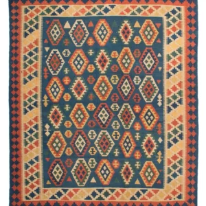 Kelimteppe - Orientalsk - 232 x 194 cm - blå