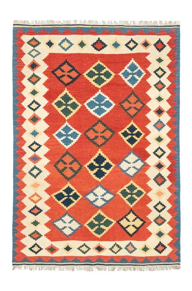Kelimteppe - Orientalsk - 240 x 166 cm - oransje