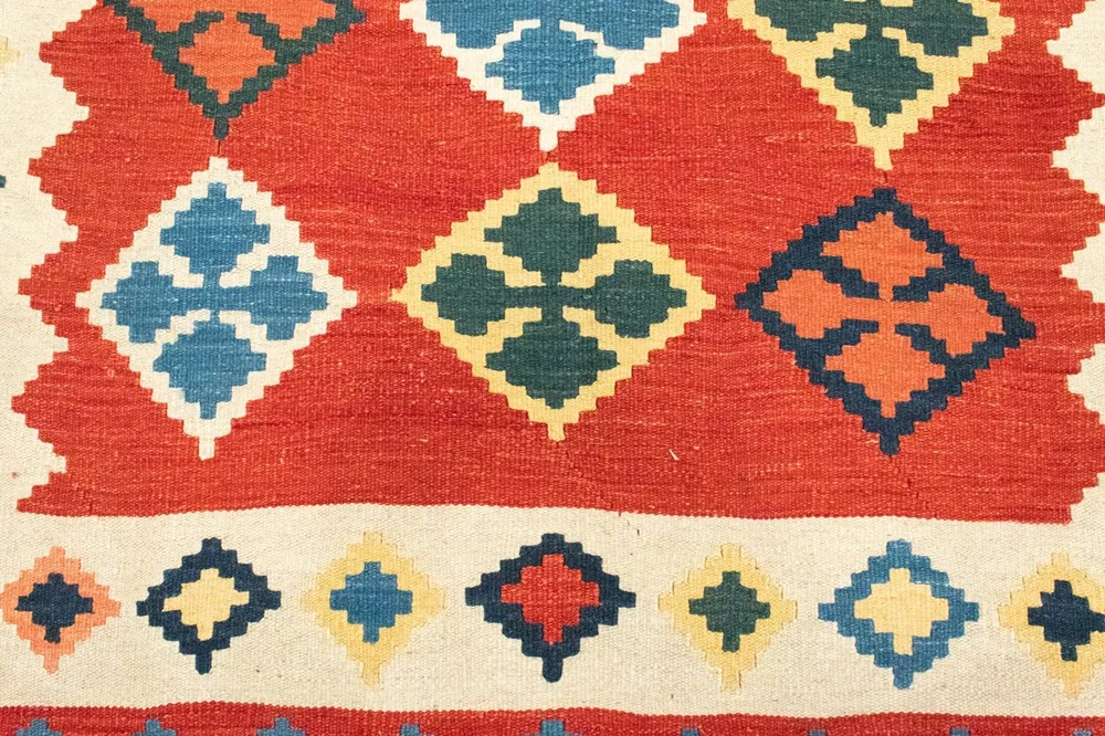 Kelimteppe - Orientalsk - 240 x 166 cm - oransje