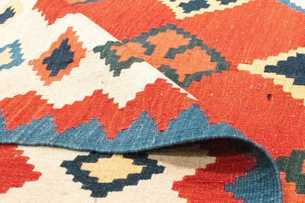 Kelimteppe - Orientalsk - 240 x 166 cm - oransje