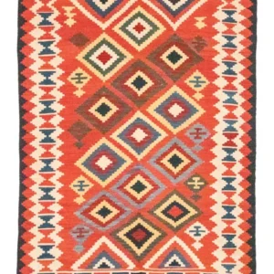 Kelimteppe - Orientalsk - 240 x 170 cm - oransje