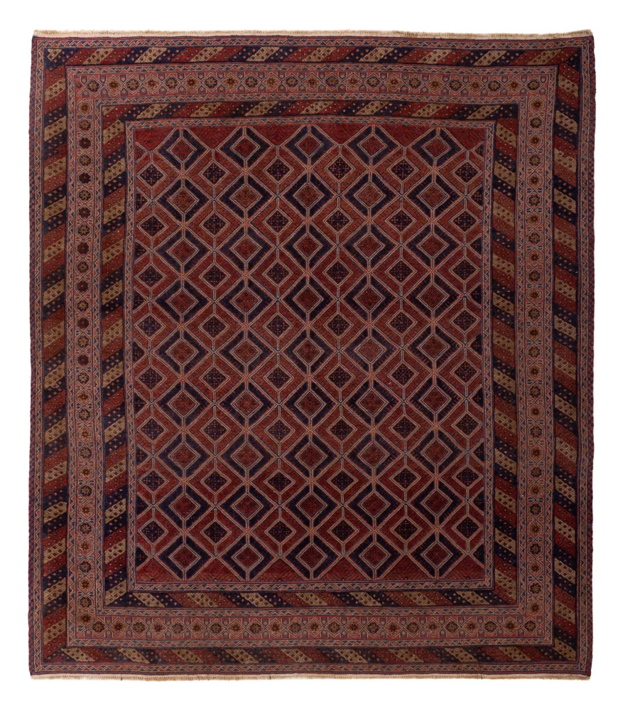 Kelimteppe - Orientalsk - 243 x 214 cm - rød
