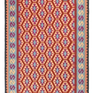 Kelimteppe - Orientalsk - 244 x 166 cm - flerfarget